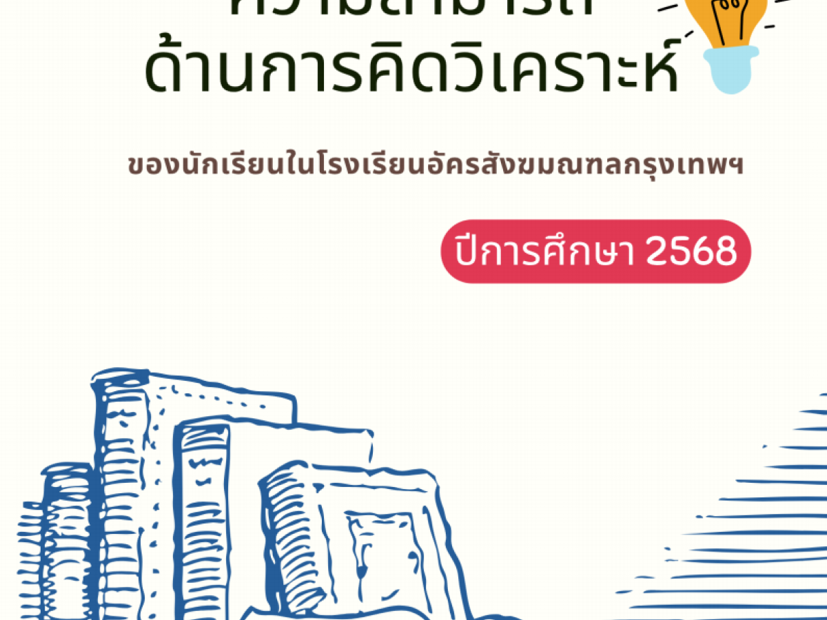 รายงานผลการประเมินความสามารถด้านการคิดวิเคราะห์ของนักเรียนในโรงเรียนอัครสังฆมณฑลกรุงเทพฯ ปีการศึกษา 2568
